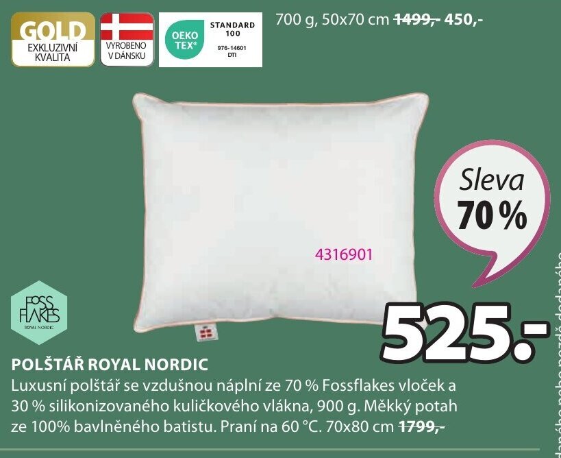 JYSK POLŠTÁŘ ROYAL NORDIC nabídka