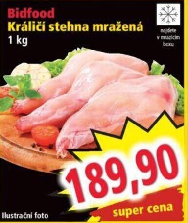Norma Bidfood Králičí stehna mražená nabídka