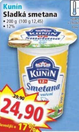 Norma Kunin Sladká smetana nabídka