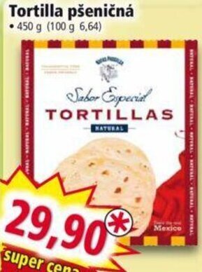 Norma Tortilla pšeničná nabídka