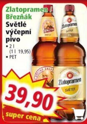 Norma Zlatopramen Březňák Světlé výčepní pivo nabídka