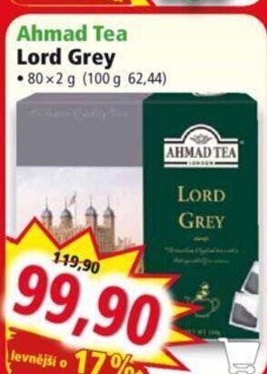 Norma Ahmad Tea Lord Grey nabídka