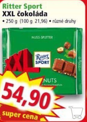 Norma Ritter Sport XXL čokoláda nabídka