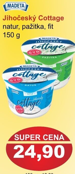 PLUS JIP MADETA Jihočeský Cottage natur, pažitka, fit 150 g nabídka