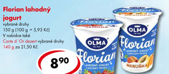 CBA OLMA Florian lahodný jogurt nabídka