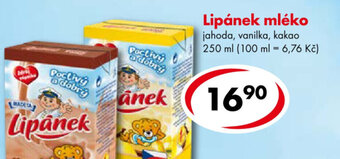 CBA Lipánek mléko nabídka