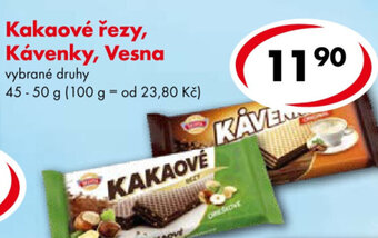 CBA Kakaové řezy, Kávenky, Vesna nabídka