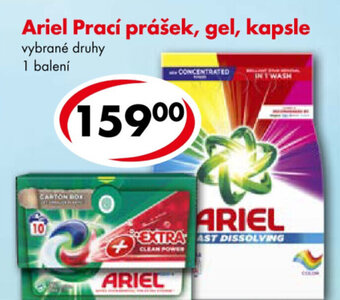 CBA Ariel Prací prášek, gel, kapsle nabídka