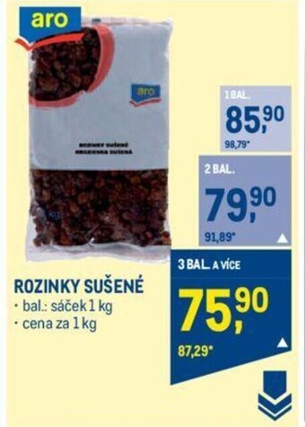 Makro ROZINKY SUŠENÉ nabídka