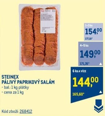 Makro STEINEX PÁLIVÝ PAPRIKOVÝ SALÁM nabídka