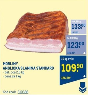 Makro MORLINY ANGLICKÁ SLANINA STANDARD nabídka