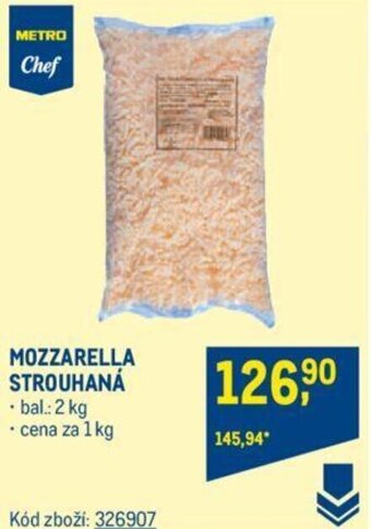 Makro MOZZARELLA STROUHANÁ nabídka