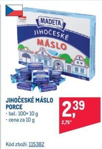 Makro JIHOČESKÉ MÁSLO PORCE nabídka
