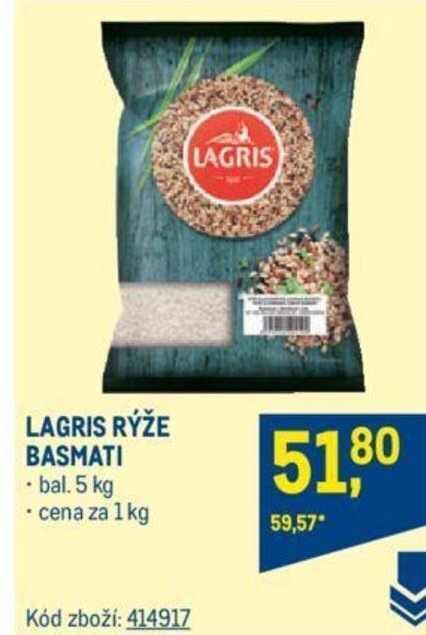 Makro LAGRIS RÝŽE BASMATI nabídka