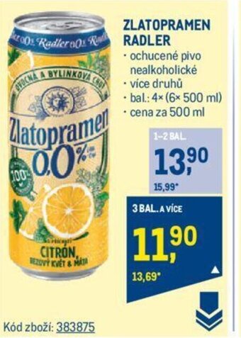 Makro ZLATOPRAMEN RADLER nabídka