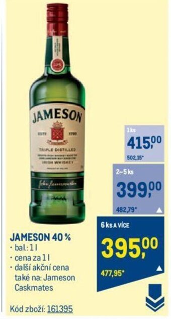 Makro JAMESON 40% nabídka