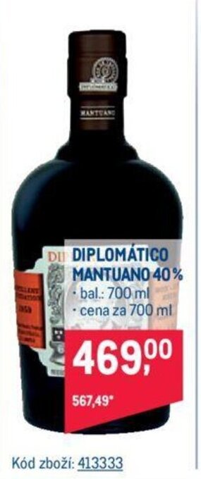 Makro DIPLOMÁTICO MANTUANO 40% nabídka
