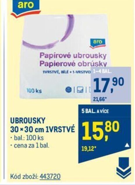 Makro UBROUSKY 30 x 30 cm 1VRSTVÉ nabídka