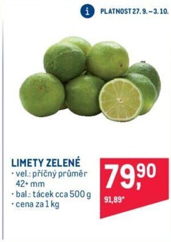 Makro LIMETY ZELENÉ nabídka