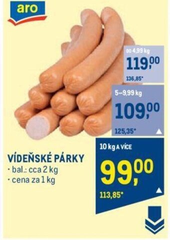 Makro VÍDEŇSKÉ PÁRKY nabídka