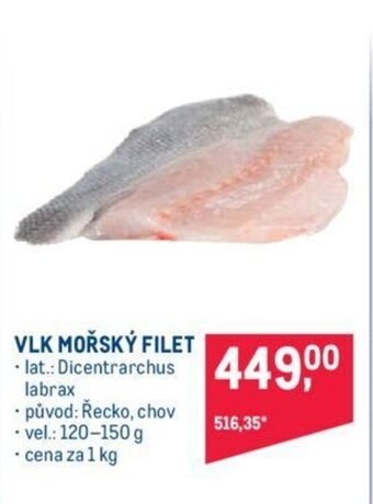 Makro VLK MOŘSKÝ FILET nabídka