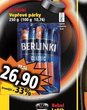 Norma Vepřové párky nabídka