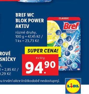 Lidl Bref wc blok power aktiv nabídka