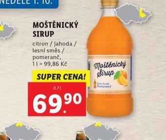 Lidl Moštěnický sirup nabídka