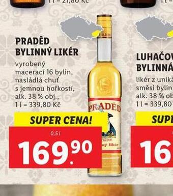Lidl Praděd bylinný likér nabídka