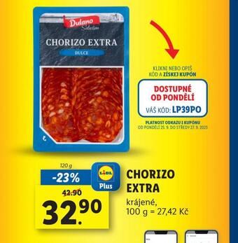 Lidl Chorizo extra nabídka