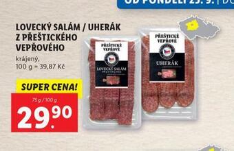 Lidl Lovecký salám nabídka