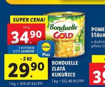 Lidl Bonduelle zlatá kukuřice nabídka