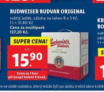 Lidl Pivo budweiser budvar original nabídka