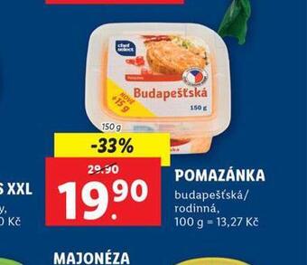 Lidl Budapešťská pomazánka, rodinná nabídka