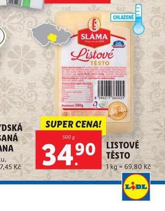 Lidl Listové těsto nabídka