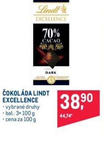 Makro ČOKOLÁDA LINDT EXCELLENCE nabídka
