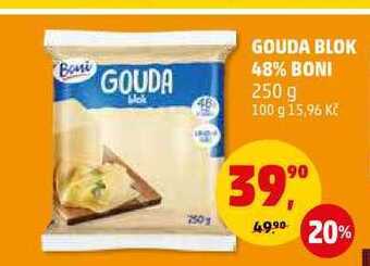 Penny Market Gouda blok 48% boni, 250 g nabídka