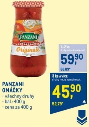 Makro PANZANI OMÁČKY nabídka