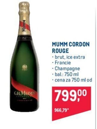 Makro MUMM CORDON ROUGE nabídka