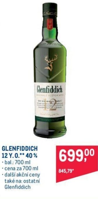 Makro GLENFIDDICH 12 Y.0.** 40% nabídka