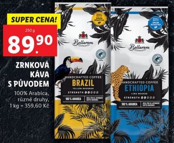 Lidl ZRNKOVÁ KÁVA S PŮVODEM nabídka