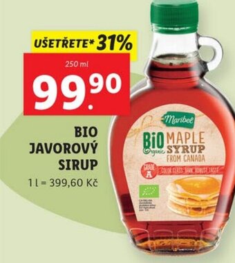 Lidl BIO JAVOROVÝ SIRUP nabídka