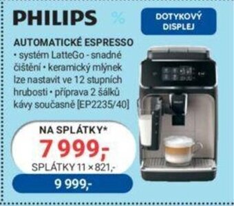 Planeo Elektro PHILIPS AUTOMATICKÉ ESPRESSO nabídka