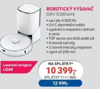 Planeo Elektro ROBOTICKÝ VYSAVAČ [SRV 9385WH] nabídka