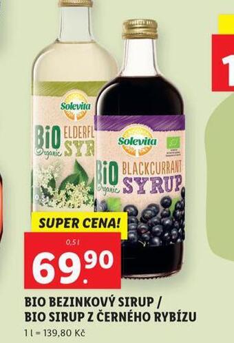 Lidl Bio bezinkový sirup nabídka