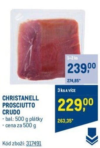Makro CHRISTANELL PROSCIUTTO CRUDO nabídka