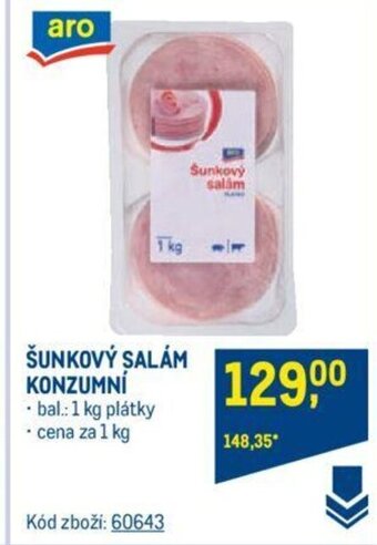 Makro ŠUNKOVÝ SALÁM KONZUMNI nabídka