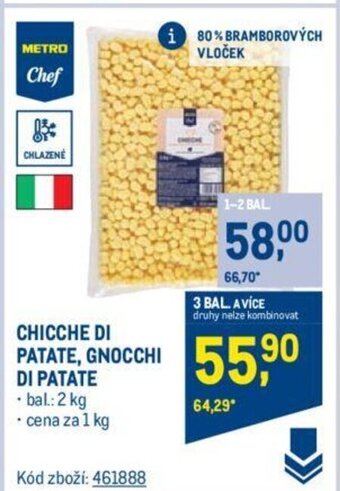 Makro CHICCHE DI PATATE, GNOCCHI DI PATATE nabídka