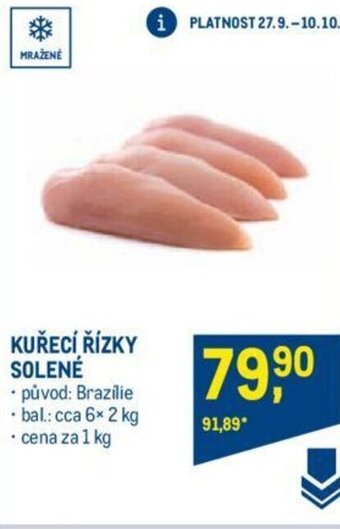 Makro KUŘECÍ ŘÍZKY SOLENÉ nabídka