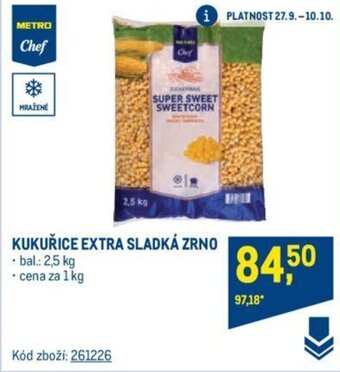 Makro KUKUŘICE EXTRA SLADKÁ ZRNO nabídka